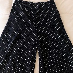 Blue Flare Polka Dot Pants